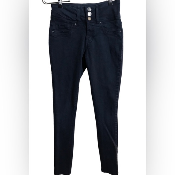 Cali 1850 Dark Blue Faded Wash Mid Rise Skinny Ankle Jean/Pant. Sz 0. - Picture 2 of 7
